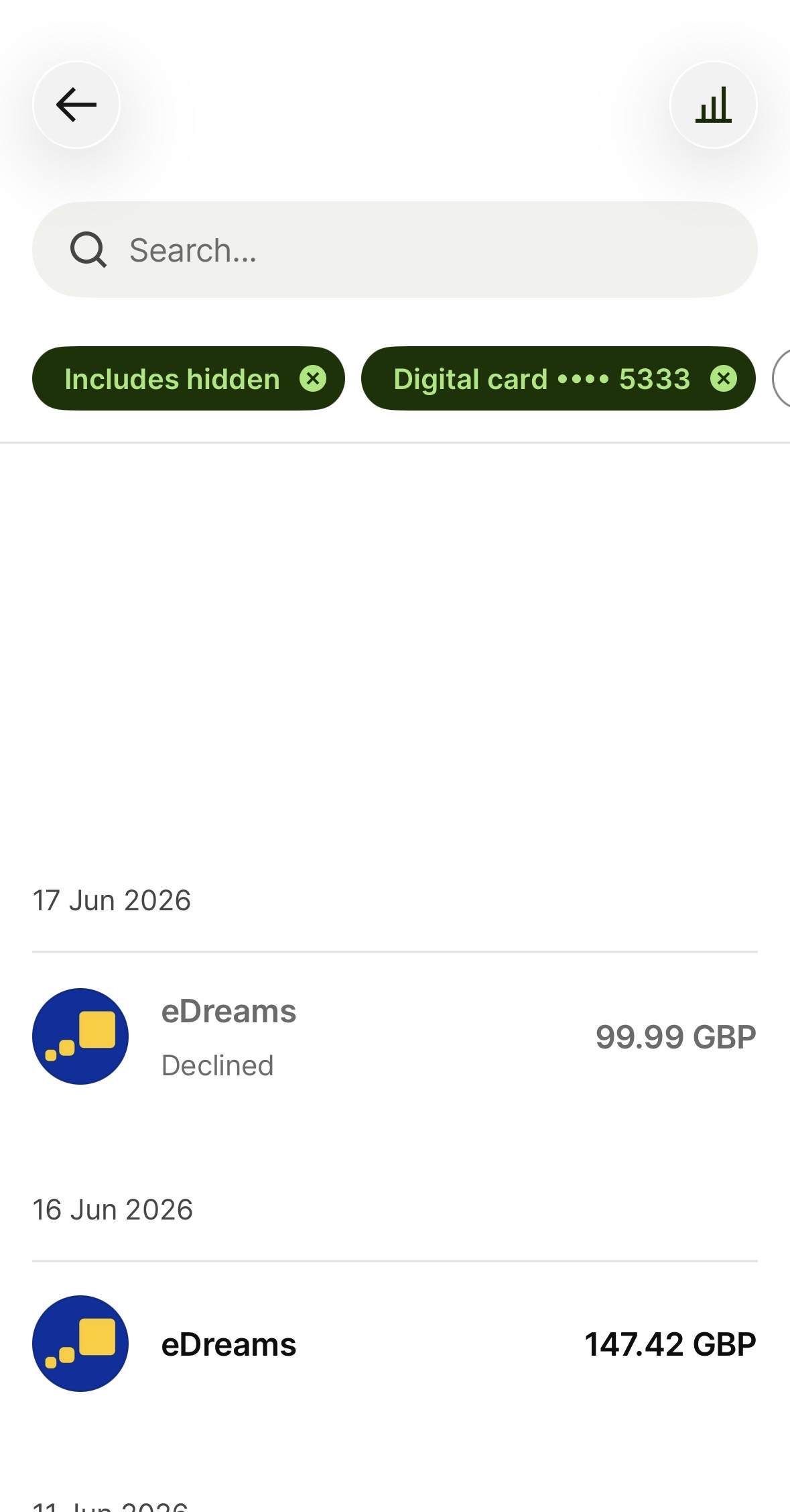 £99 Charge attempt on the 17th