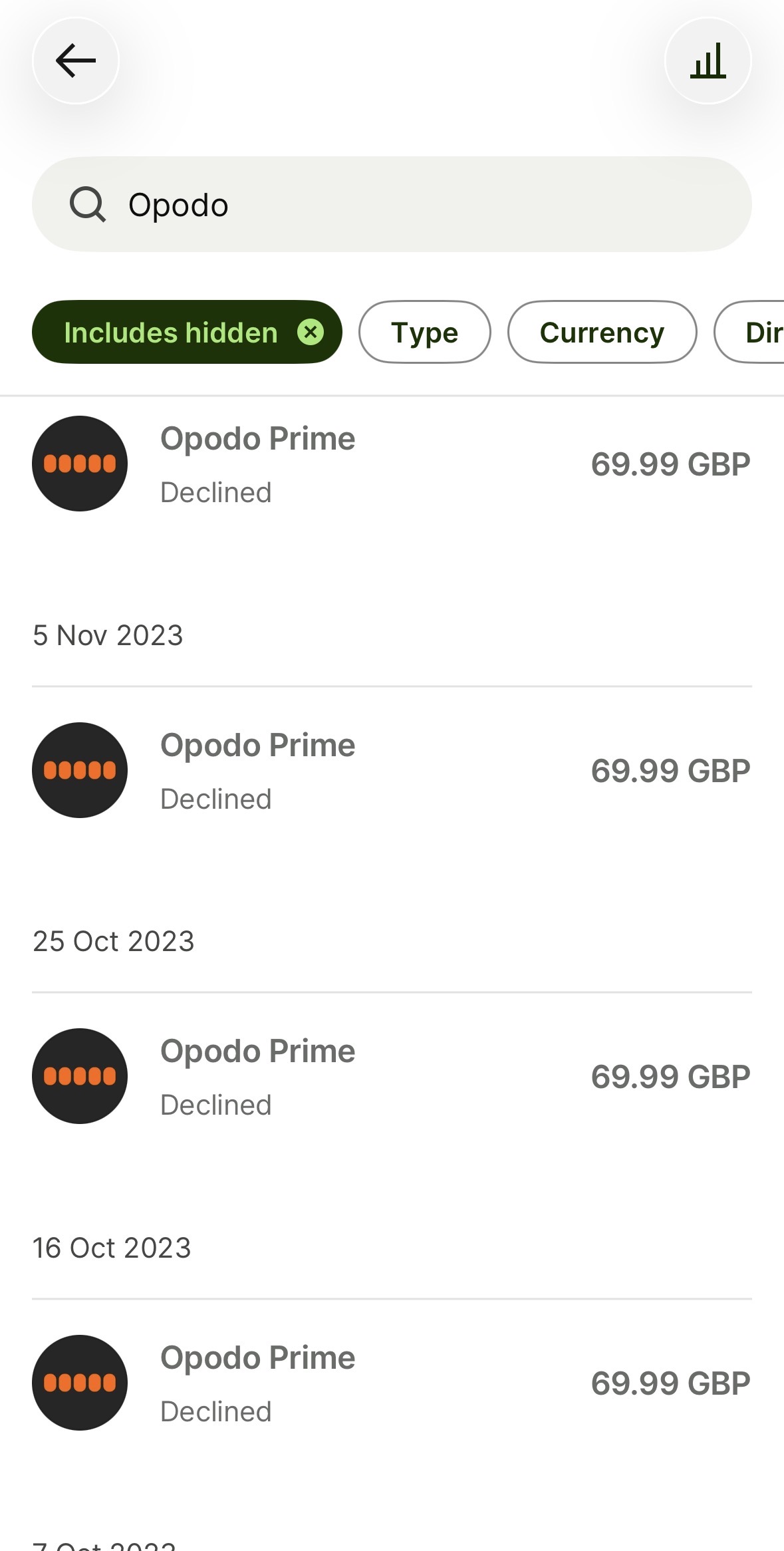 Repeated £69.99 Opodo Prime charges